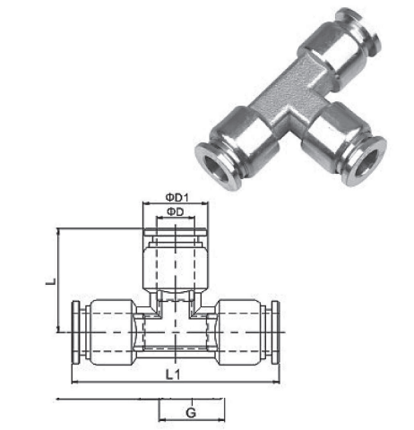 Stainless Steel Quick Push-In Fittings QX E